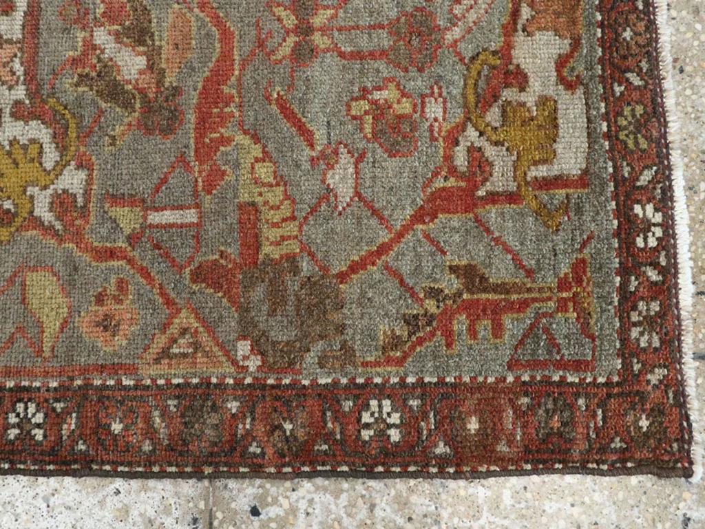 Early 20th Century Persian Kurdish Throw Rug For Sale 1