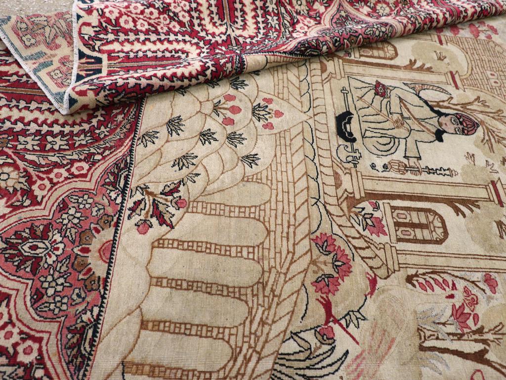 Persischer Lavar Kerman-Akzentteppich aus dem frühen 20. Jahrhundert im Angebot 3