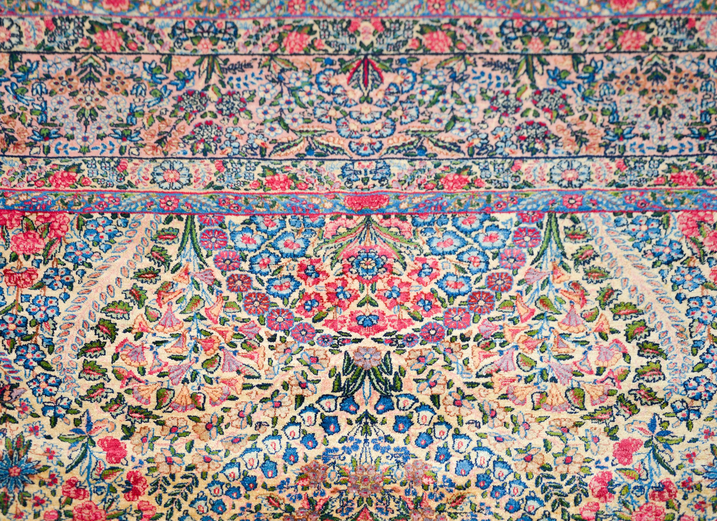Early 20th Century Persian Lavar Kirman Rug For Sale 6