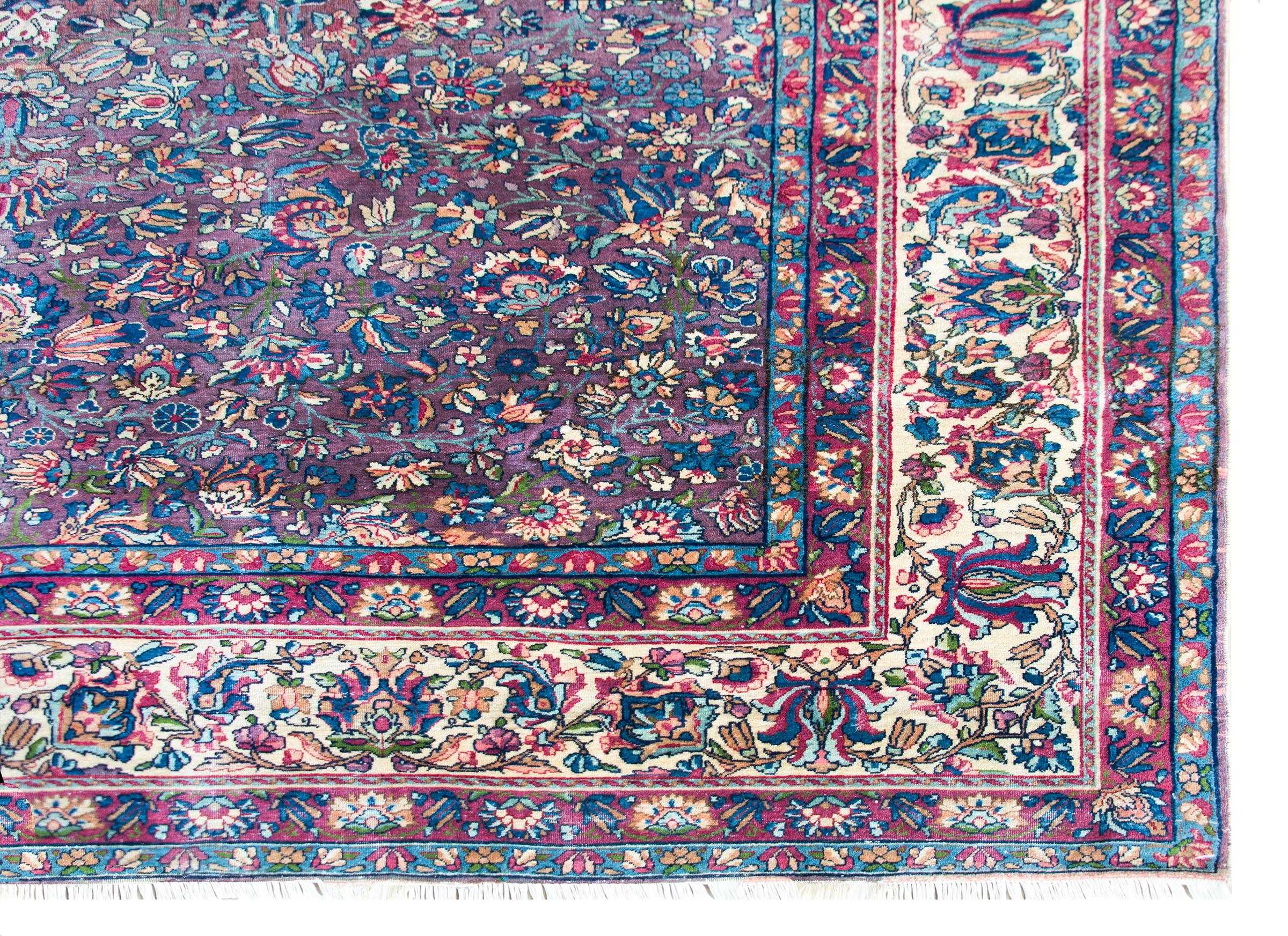 Early 20th Century Persian Lavar Kirman Rug For Sale 8