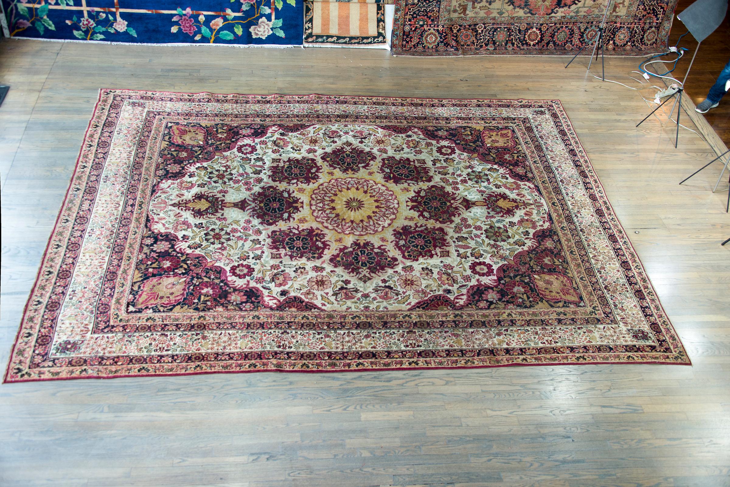 Early 20th Century Persian Lavar Kirman Rug For Sale 9