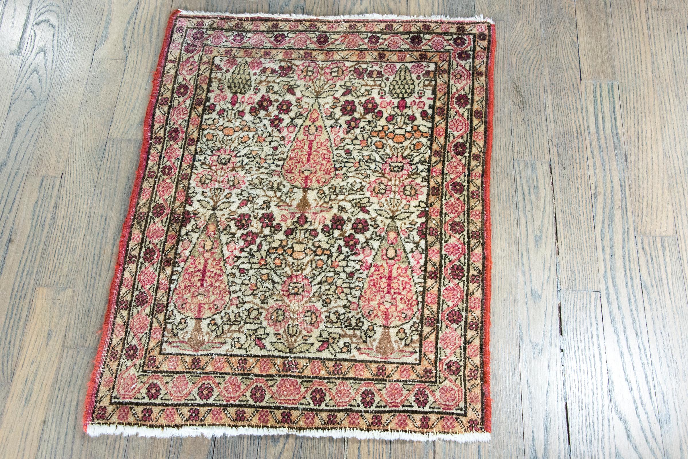Alfombra persa Lavar Kirman de principios del siglo XX en venta 9