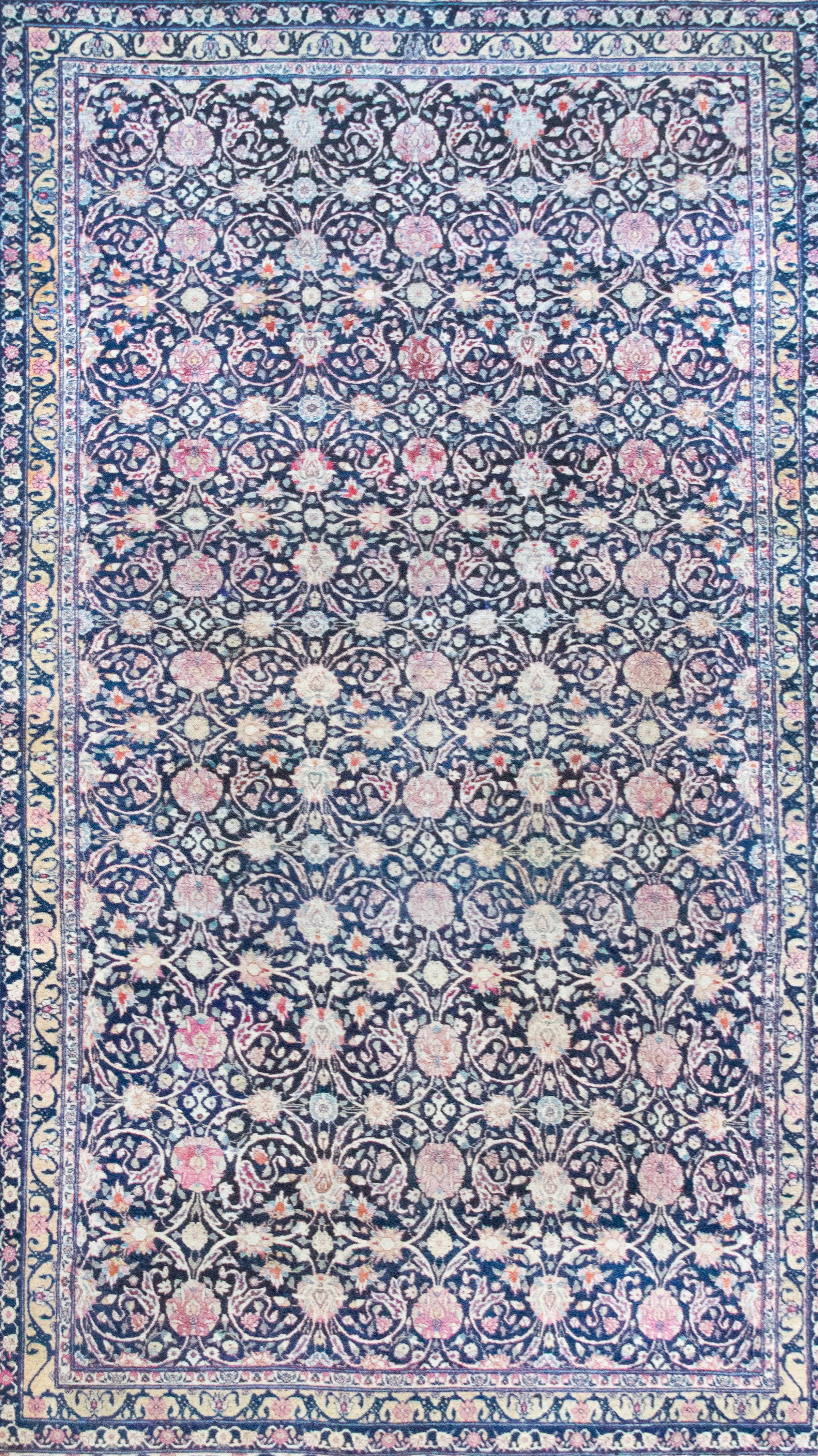 Début du 20ème siècle Tapis persan Lavar Kirman du début du 20e siècle en vente