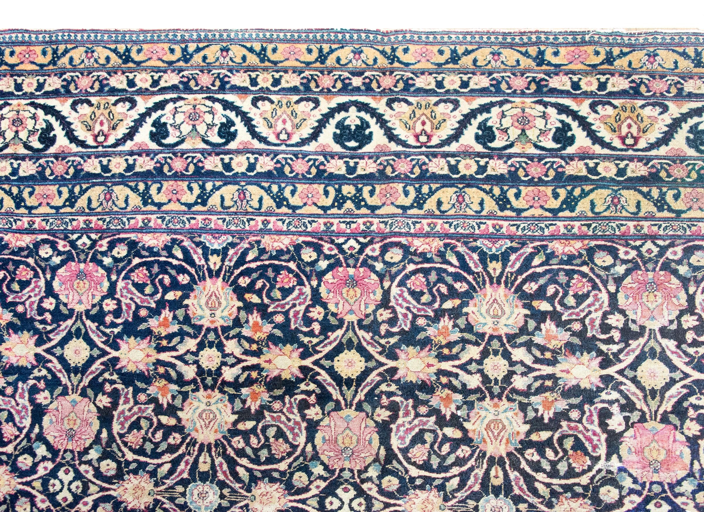 Tapis persan Lavar Kirman du début du 20e siècle en vente 2