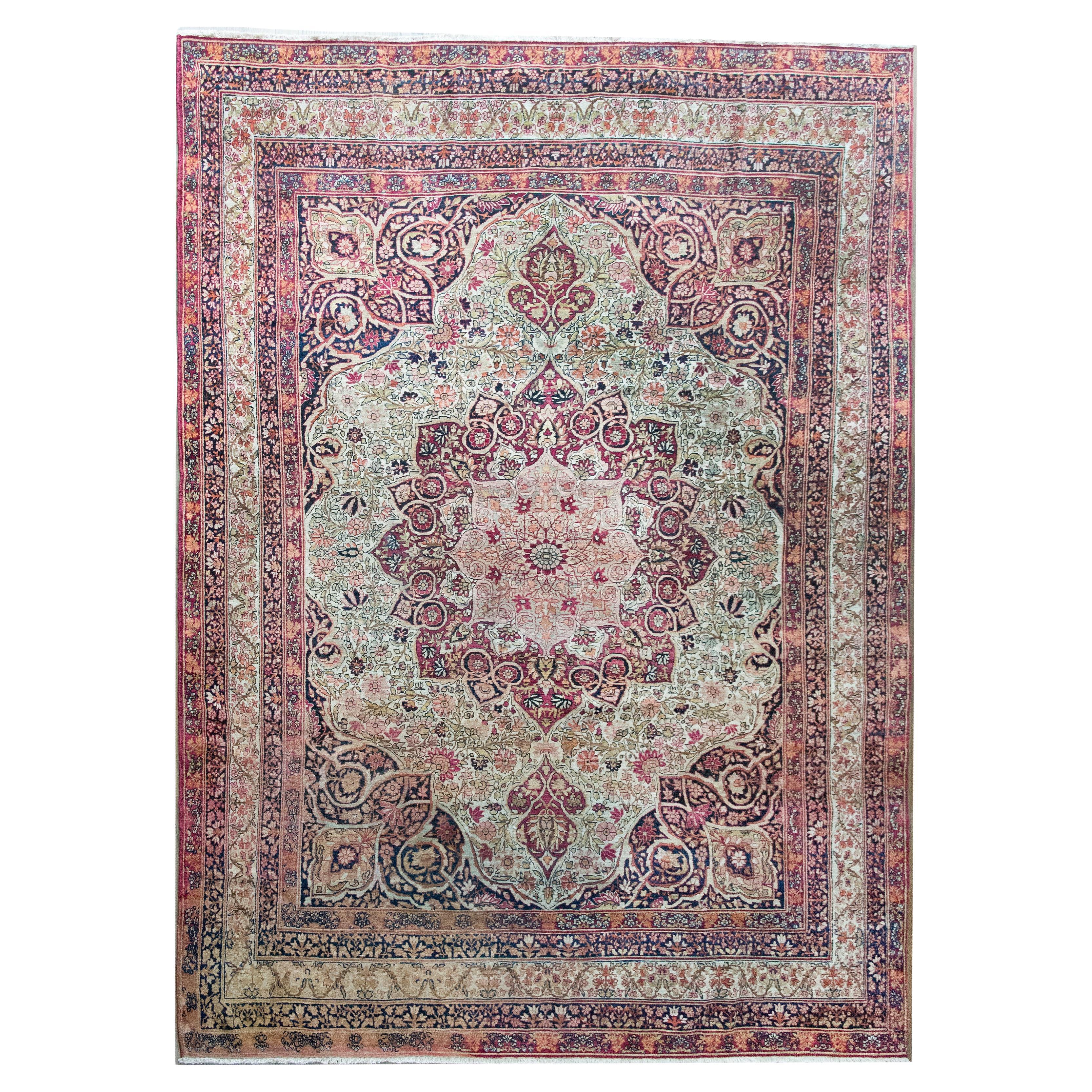 Early 20th Century Persian Lavar Kirman Rug