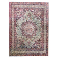 Antique Early 20th Century Persian Lavar Kirman Rug