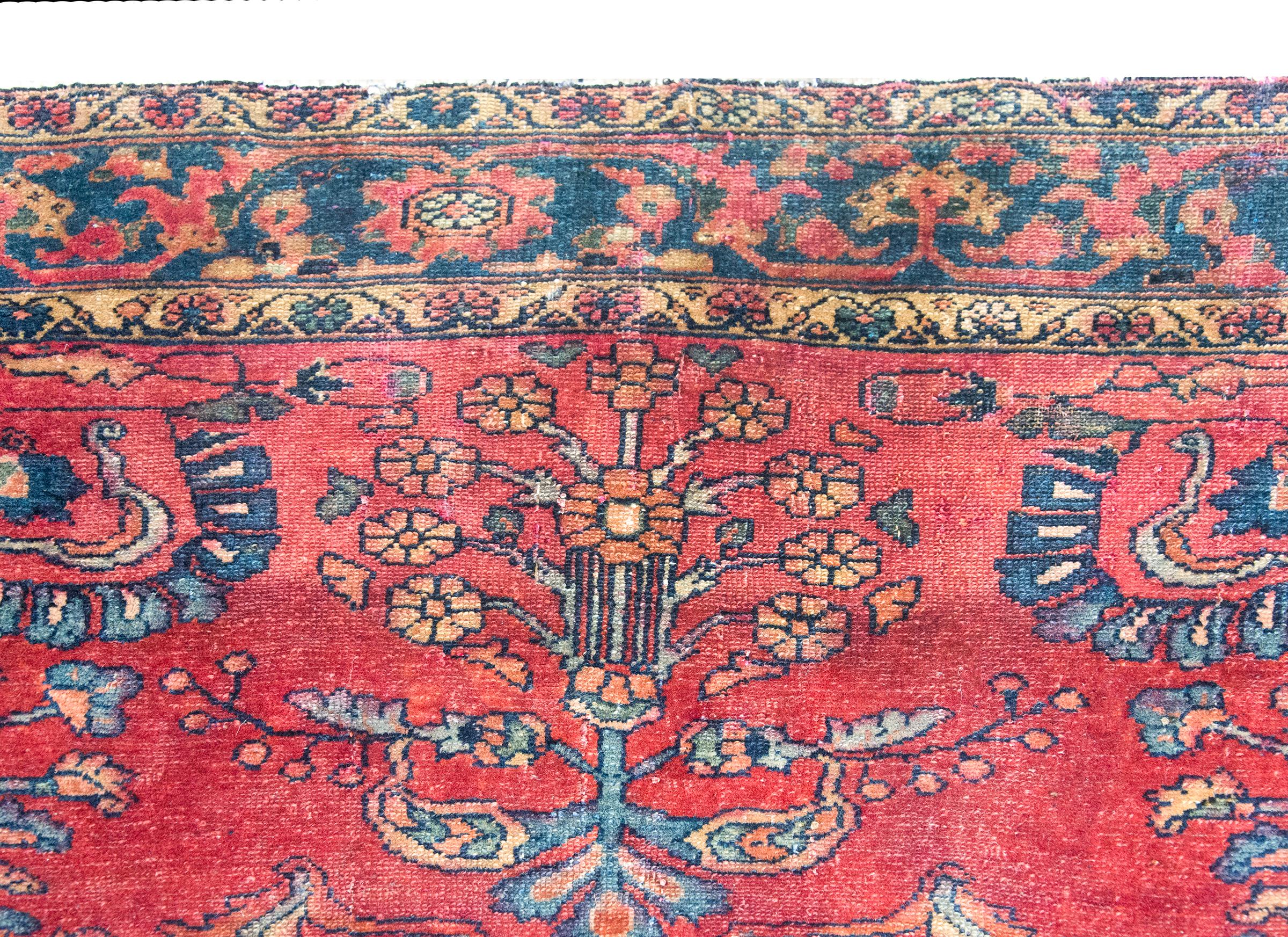 Early 20th Century Persian Lilihan Rug For Sale 3