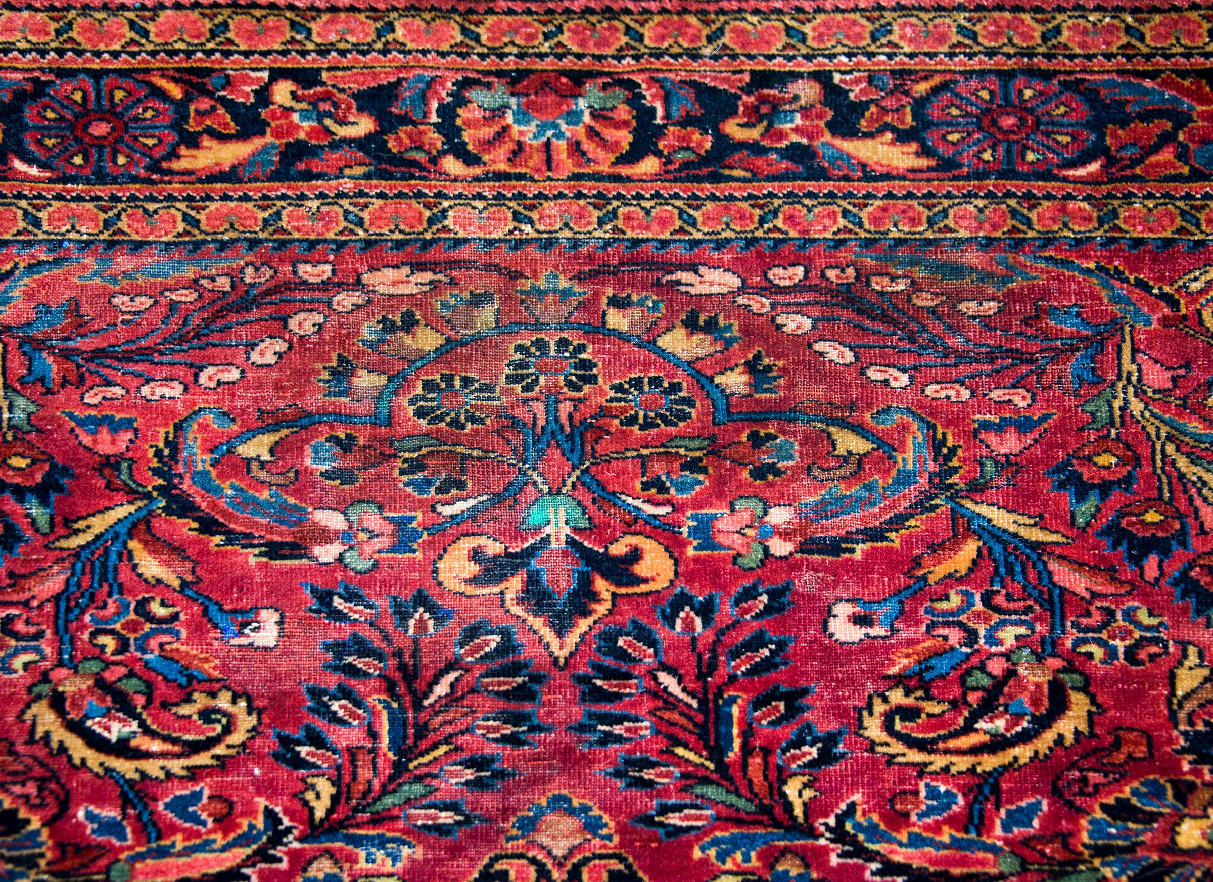Early 20th Century Persian Lilihan Rug For Sale 4