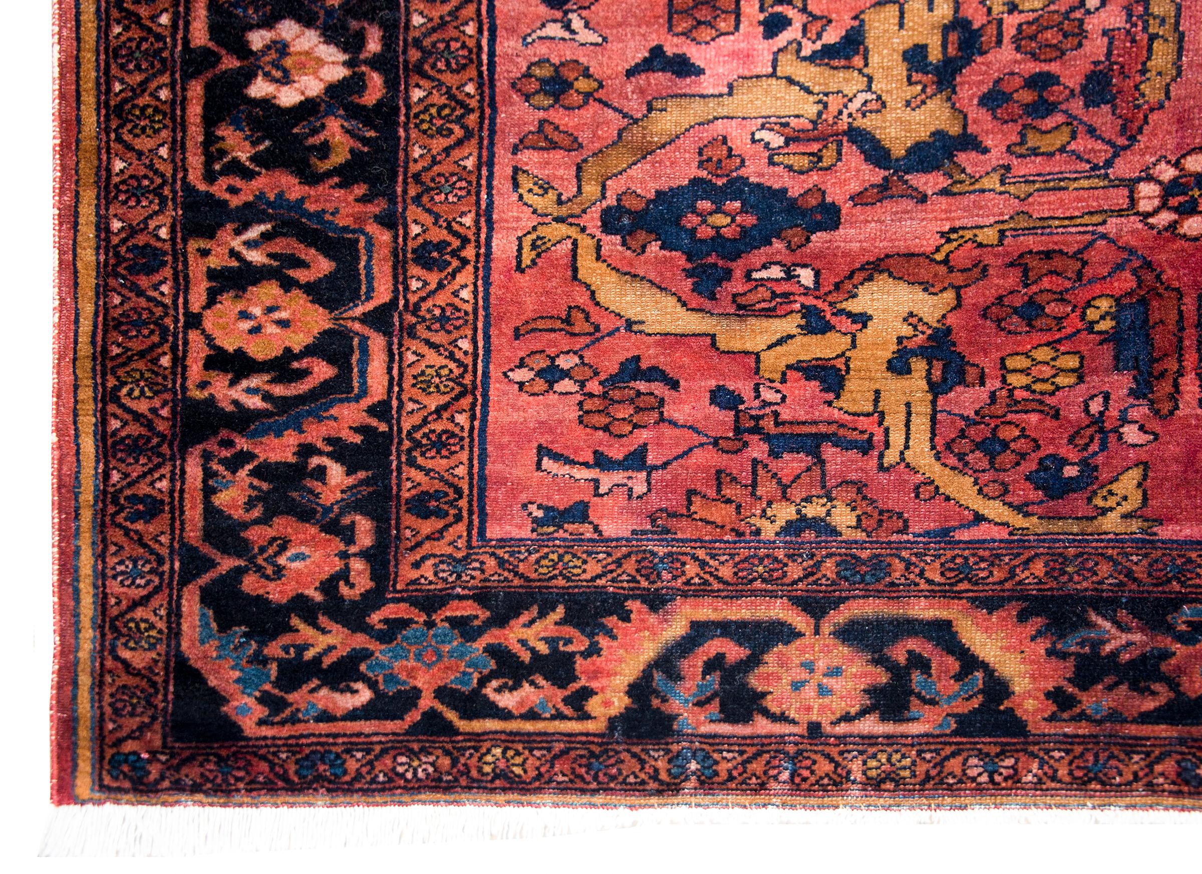 Early 20th Century Persian Lilihan Rug For Sale 5