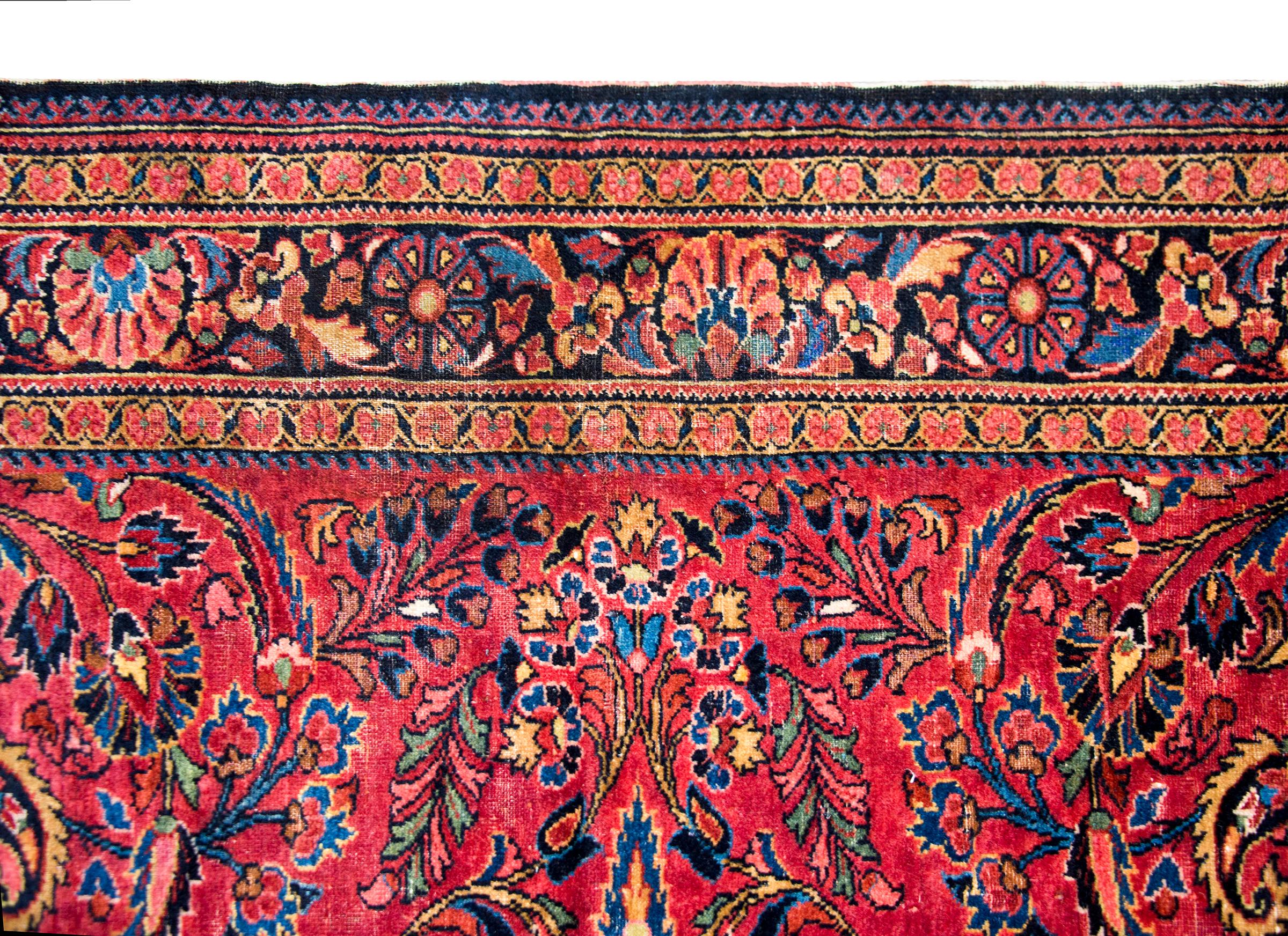 Early 20th Century Persian Lilihan Rug For Sale 5