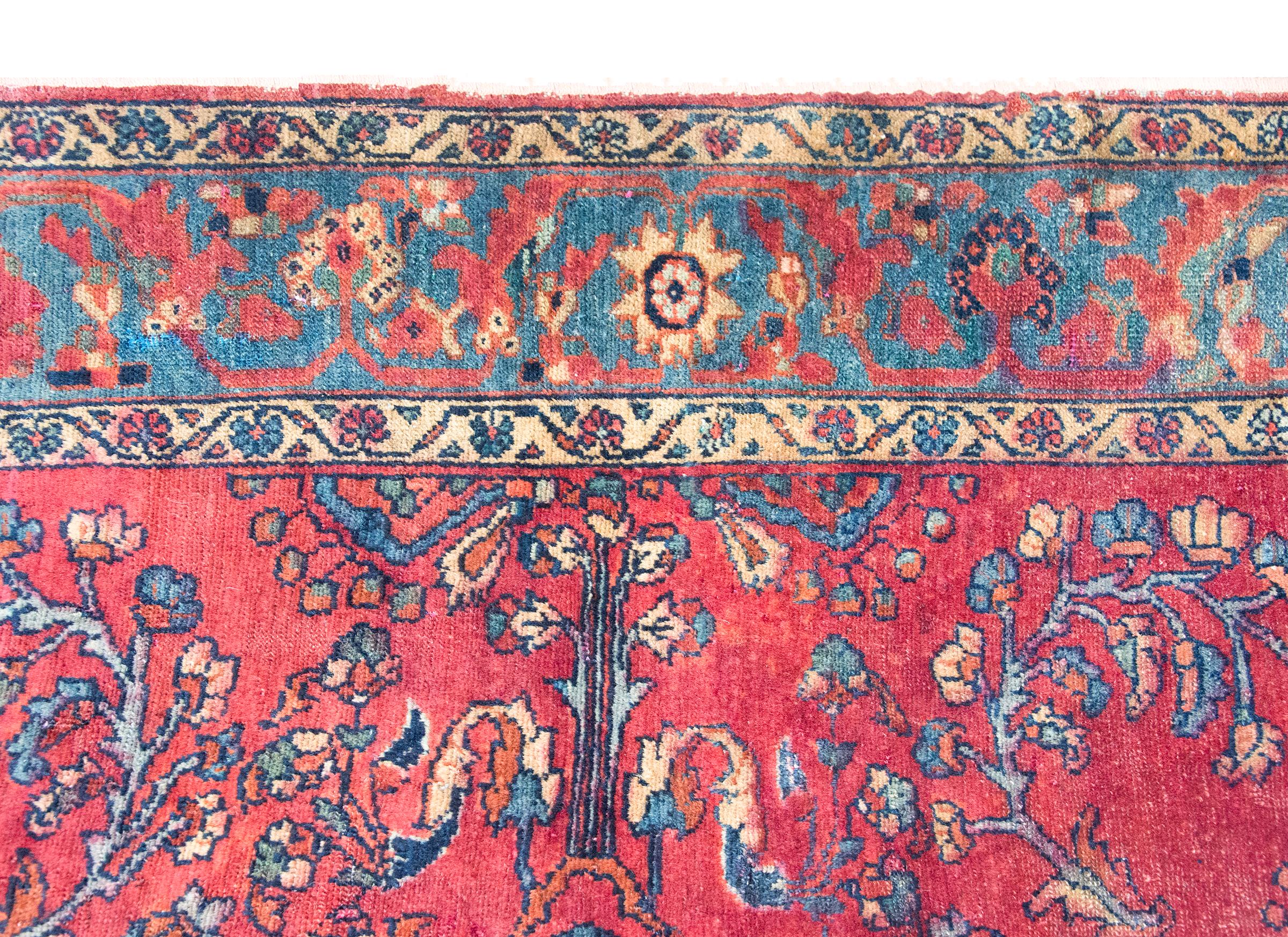 Early 20th Century Persian Lilihan Rug For Sale 5