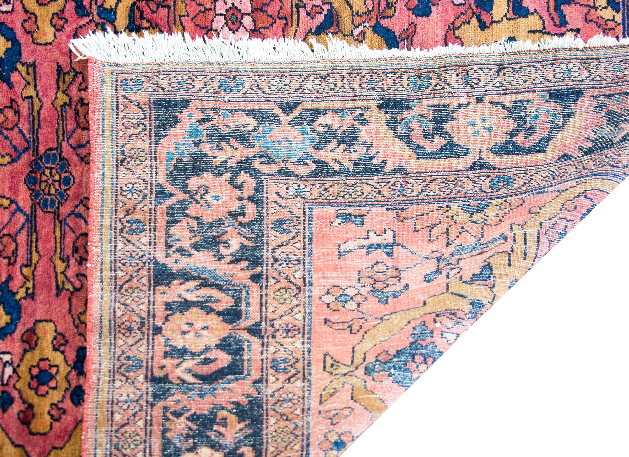 Early 20th Century Persian Lilihan Rug For Sale 6