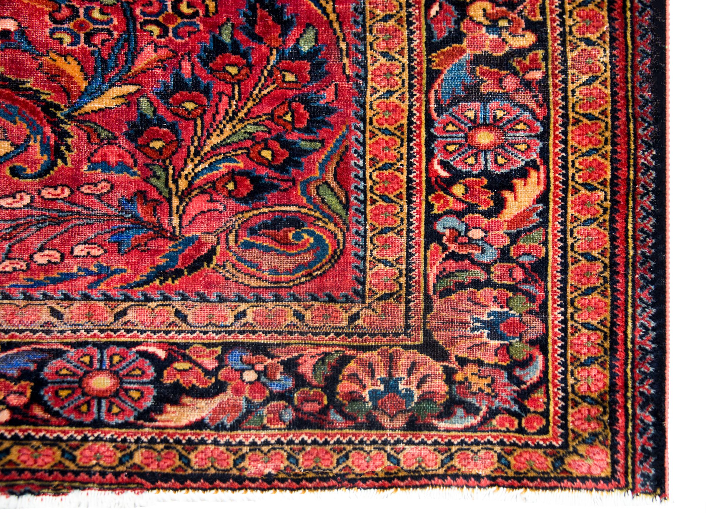 Early 20th Century Persian Lilihan Rug For Sale 6