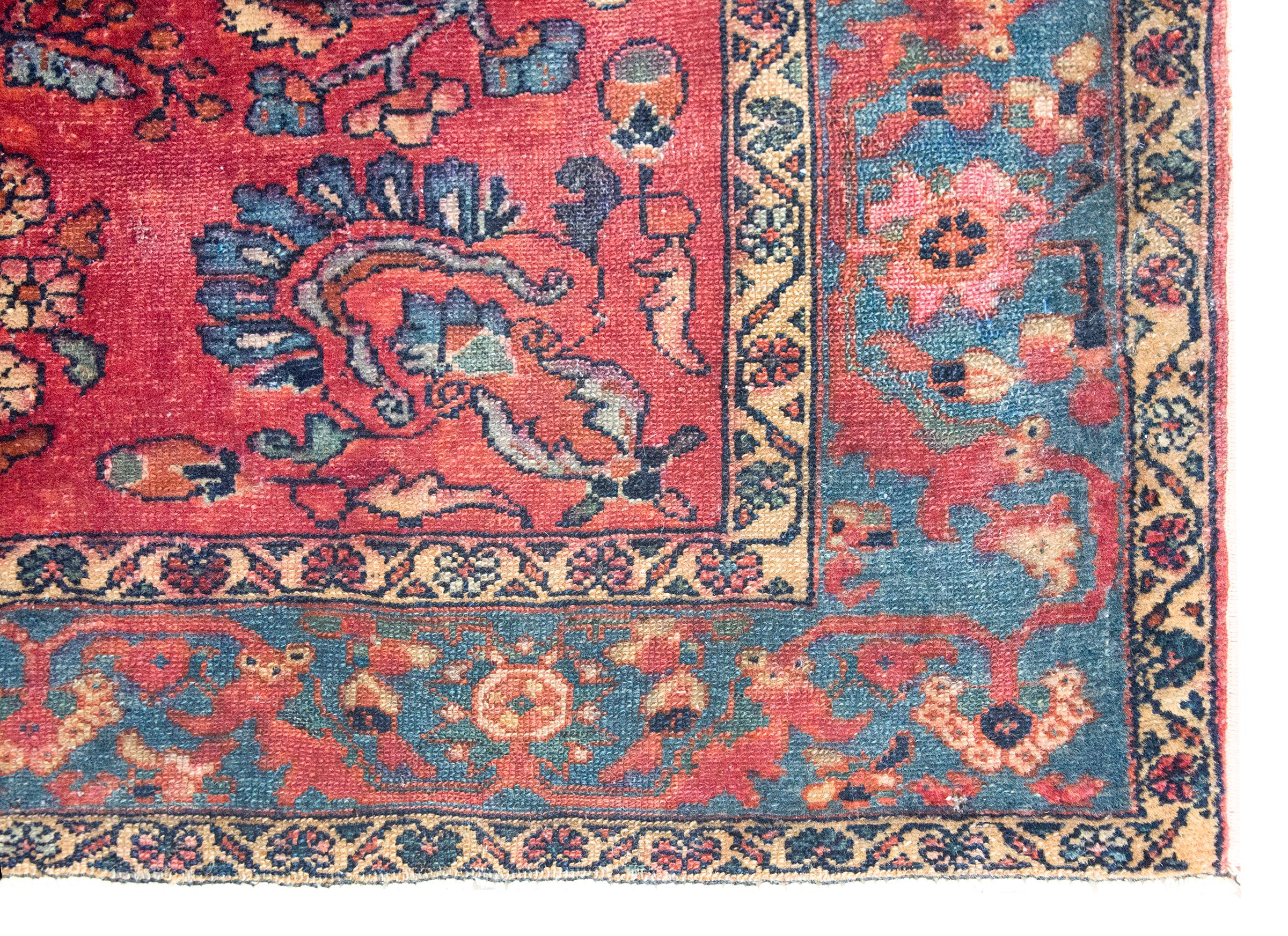 Early 20th Century Persian Lilihan Rug For Sale 6