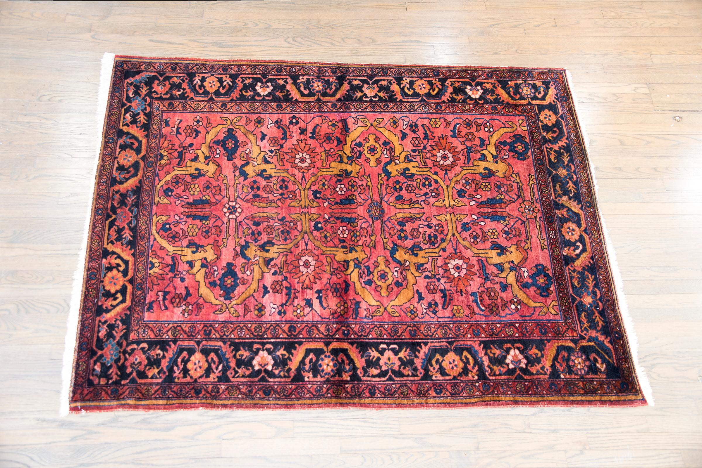 Early 20th Century Persian Lilihan Rug For Sale 7