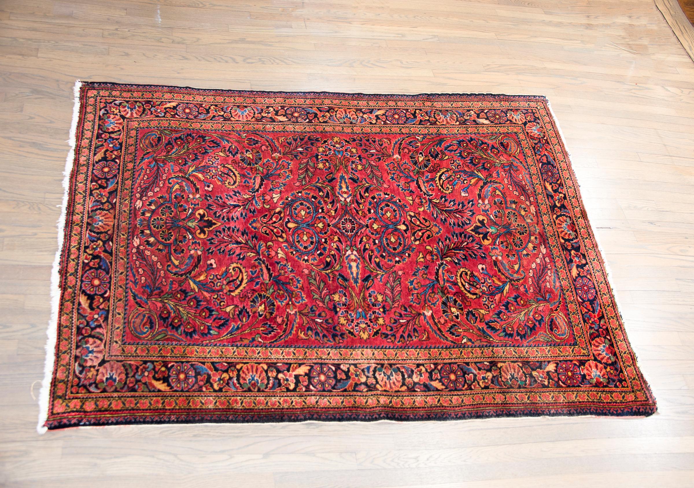 Early 20th Century Persian Lilihan Rug For Sale 8