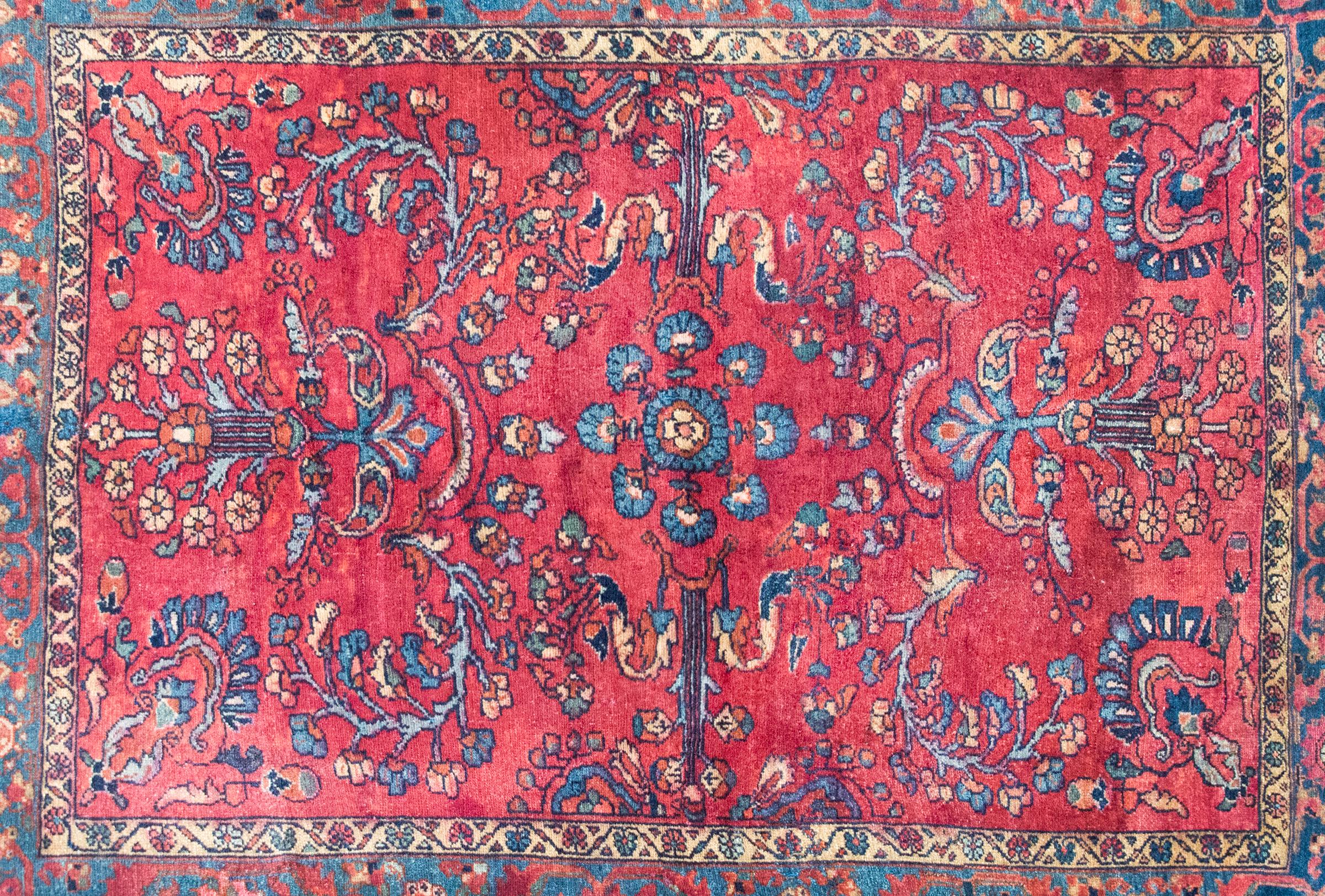 Sarouk Farahan Early 20th Century Persian Lilihan Rug For Sale