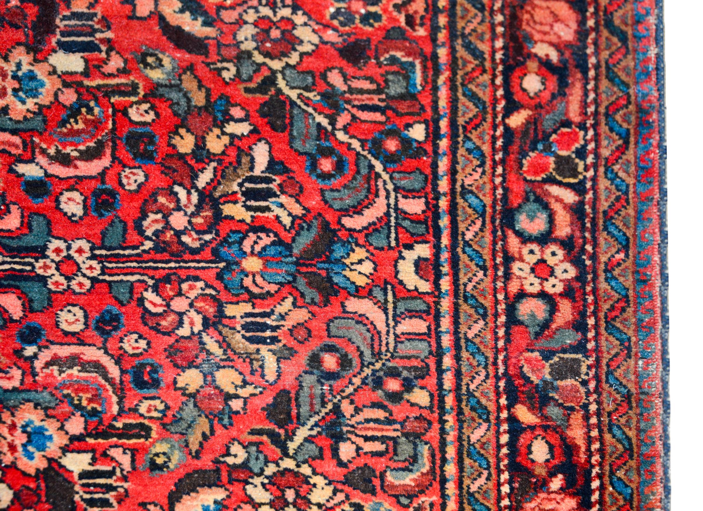 Early 20th Century Persian Lilihan Rug In Good Condition In Chicago, IL