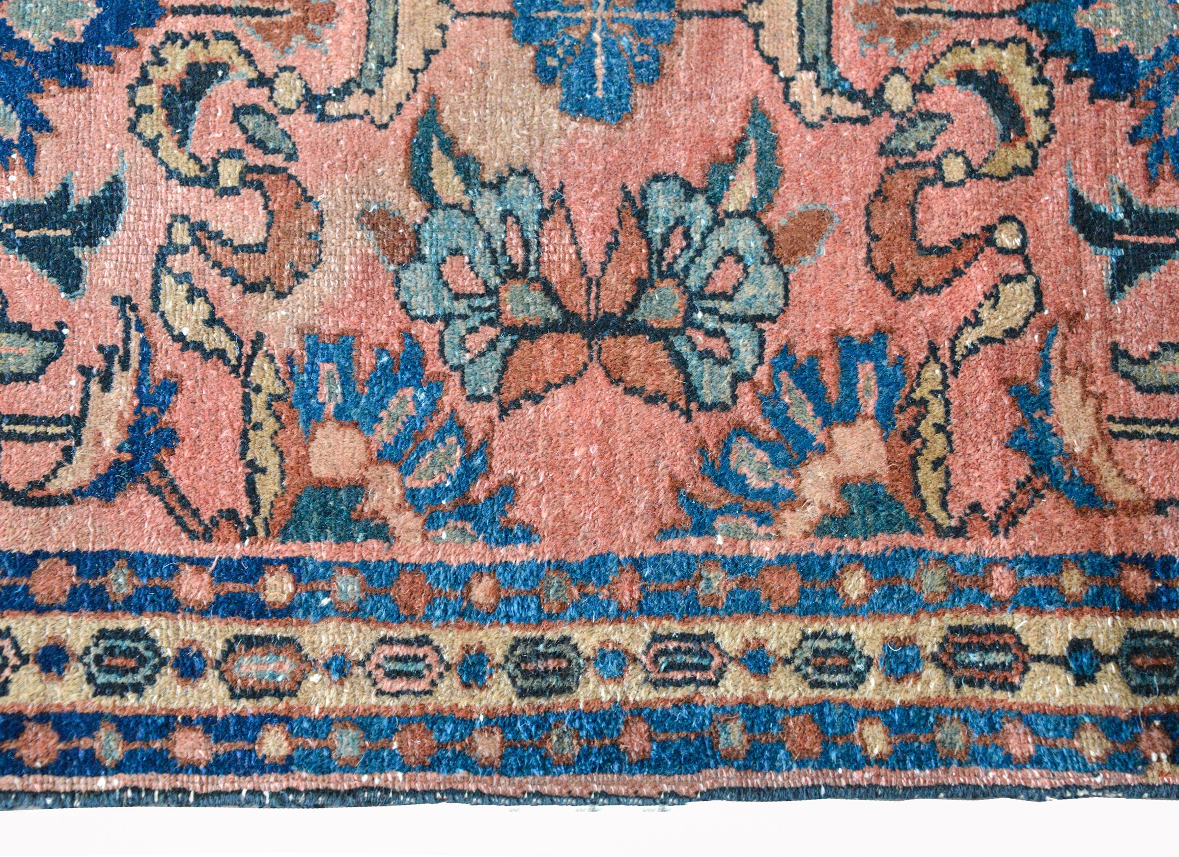 Wool Early 20th Century Persian Lilihan Rug For Sale