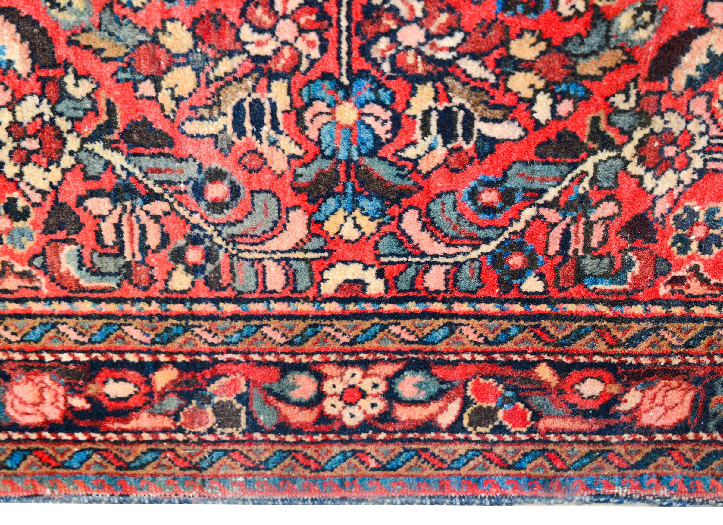 Wool Early 20th Century Persian Lilihan Rug