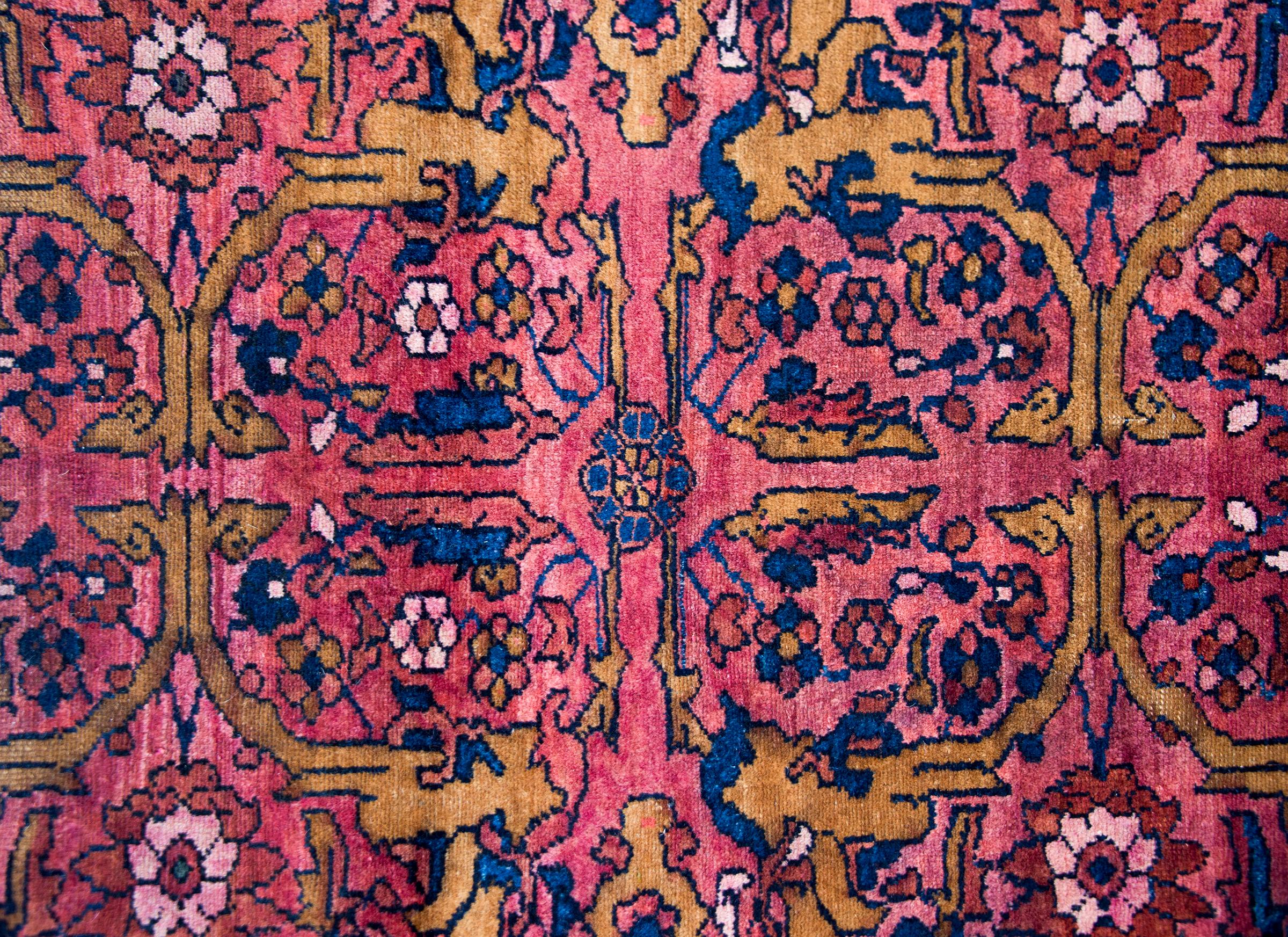 Wool Early 20th Century Persian Lilihan Rug For Sale