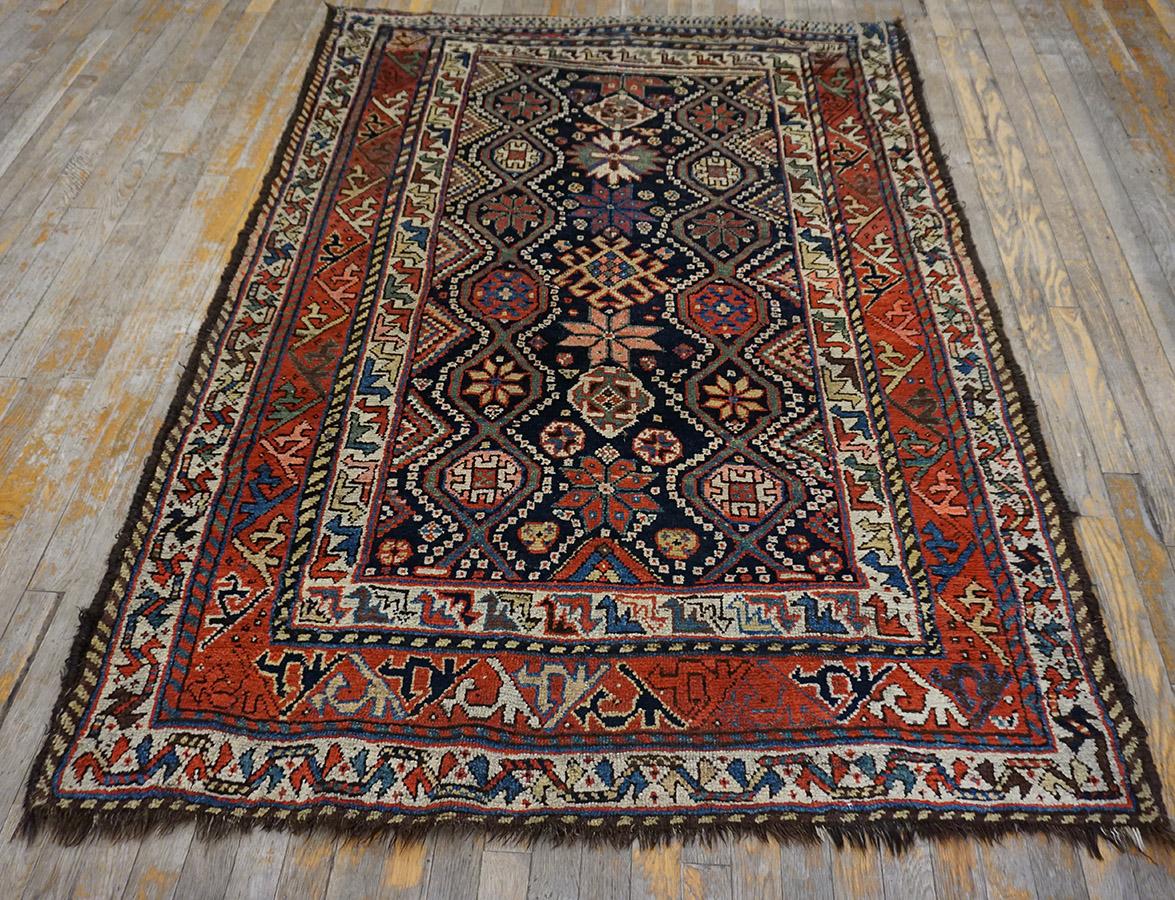 Tribal Early 20th Century Persian Luri Carpet ( 4'6