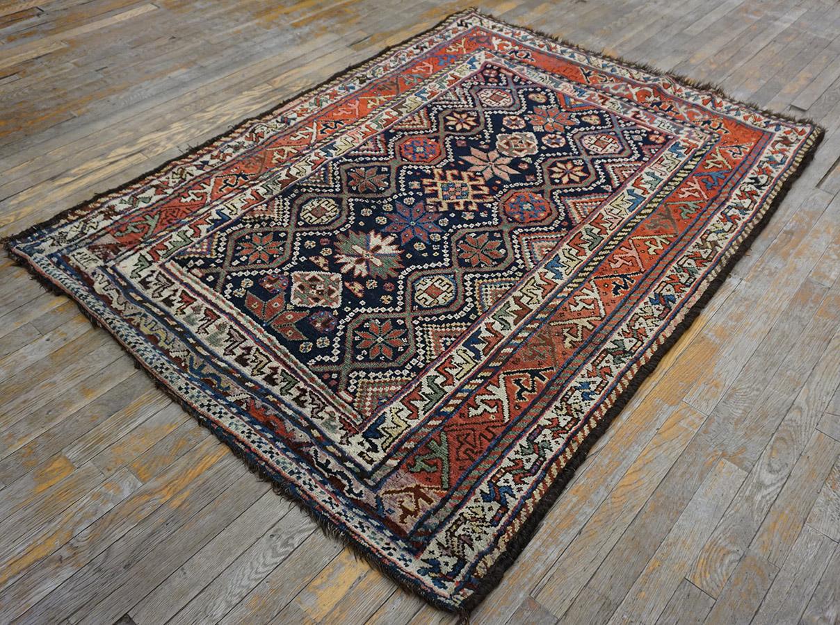 Early 20th Century Persian Luri Carpet ( 4'6