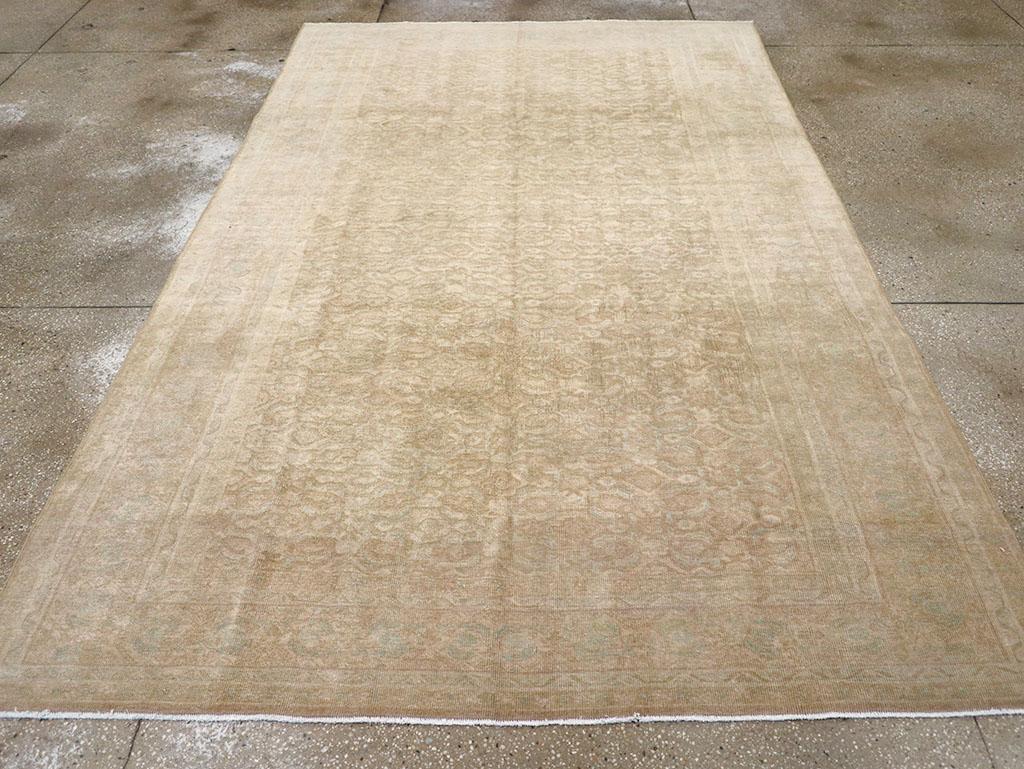 An antique Persian Mahal accent carpet handmade during the Early 20th century.

Measures: 6' 7