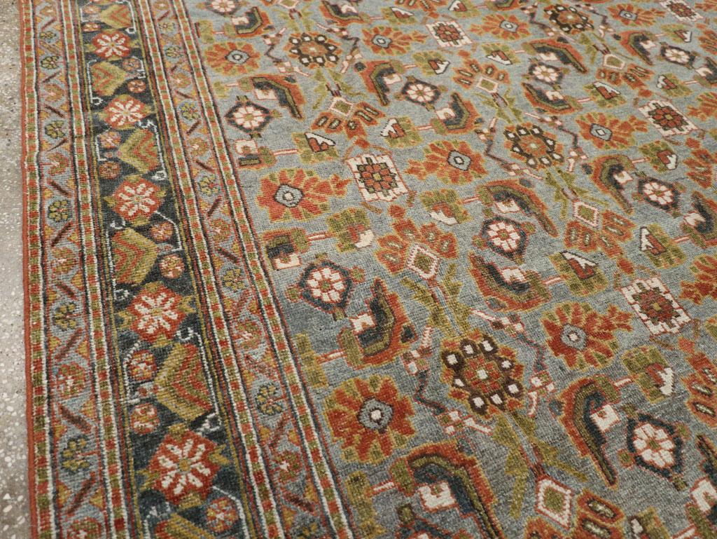 Early 20th Century Persian Mahal Accent Carpet (Rustikal) im Angebot
