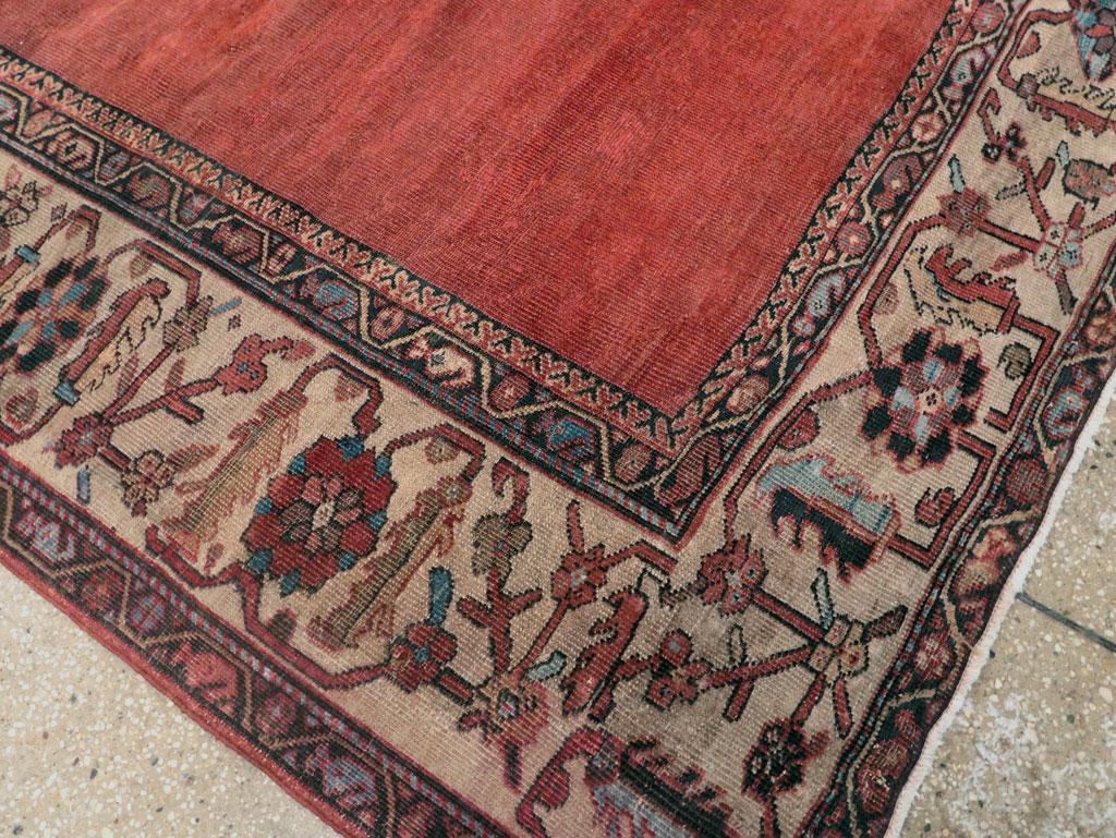 Early 20th Century Persian Mahal Accent Carpet (Handgeknüpft) im Angebot