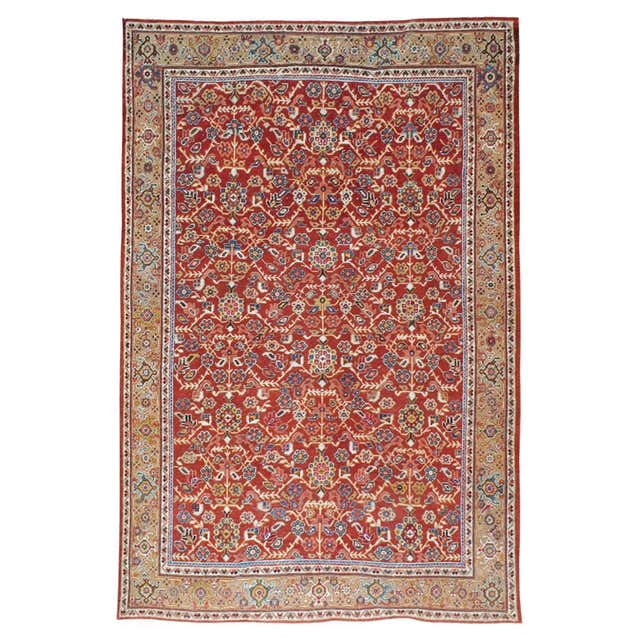 Colnial Style Rug Vintage Persian Mahal Area Rug with Traditional Colonial and Federal ...
