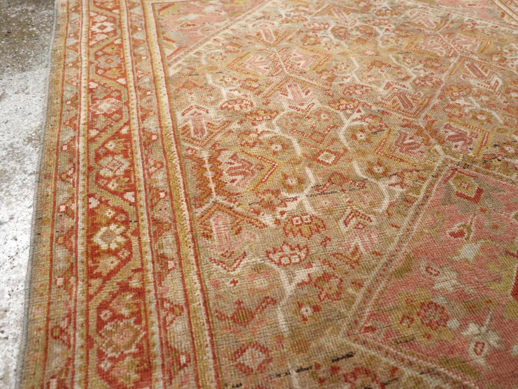 Persischer Mahal-Akzentteppich aus dem frühen 20. (Rustikal) im Angebot