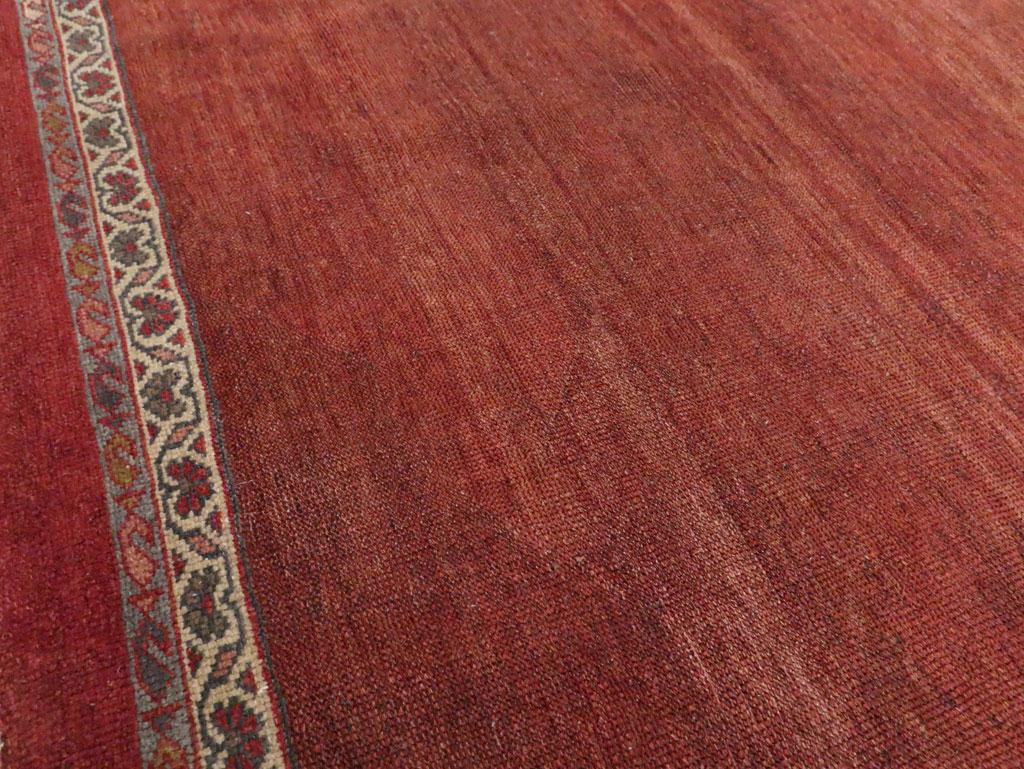 Rustic Early 20th Century Persian Mahal Accent Rug For Sale