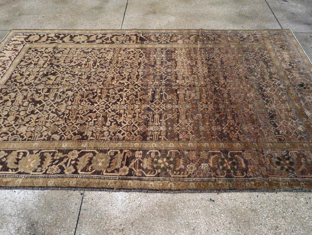 Early 20th Century Persian Mahal Accent Rug Persa en venta