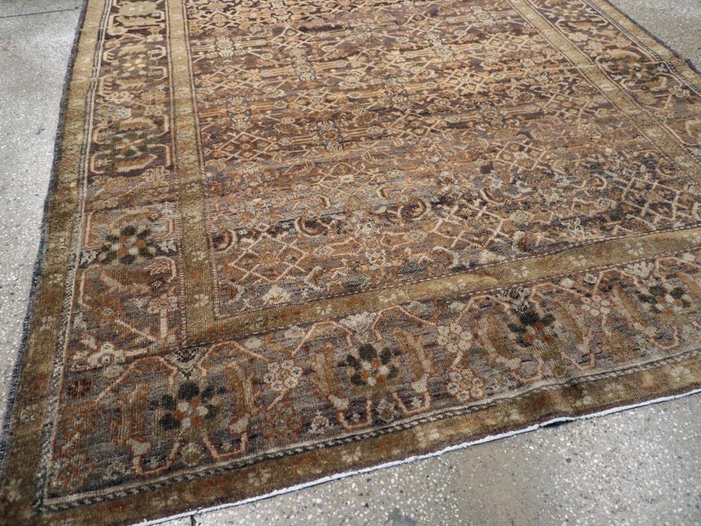 Early 20th Century Persian Mahal Accent Rug en Excelente estado para la venta en New York, NY