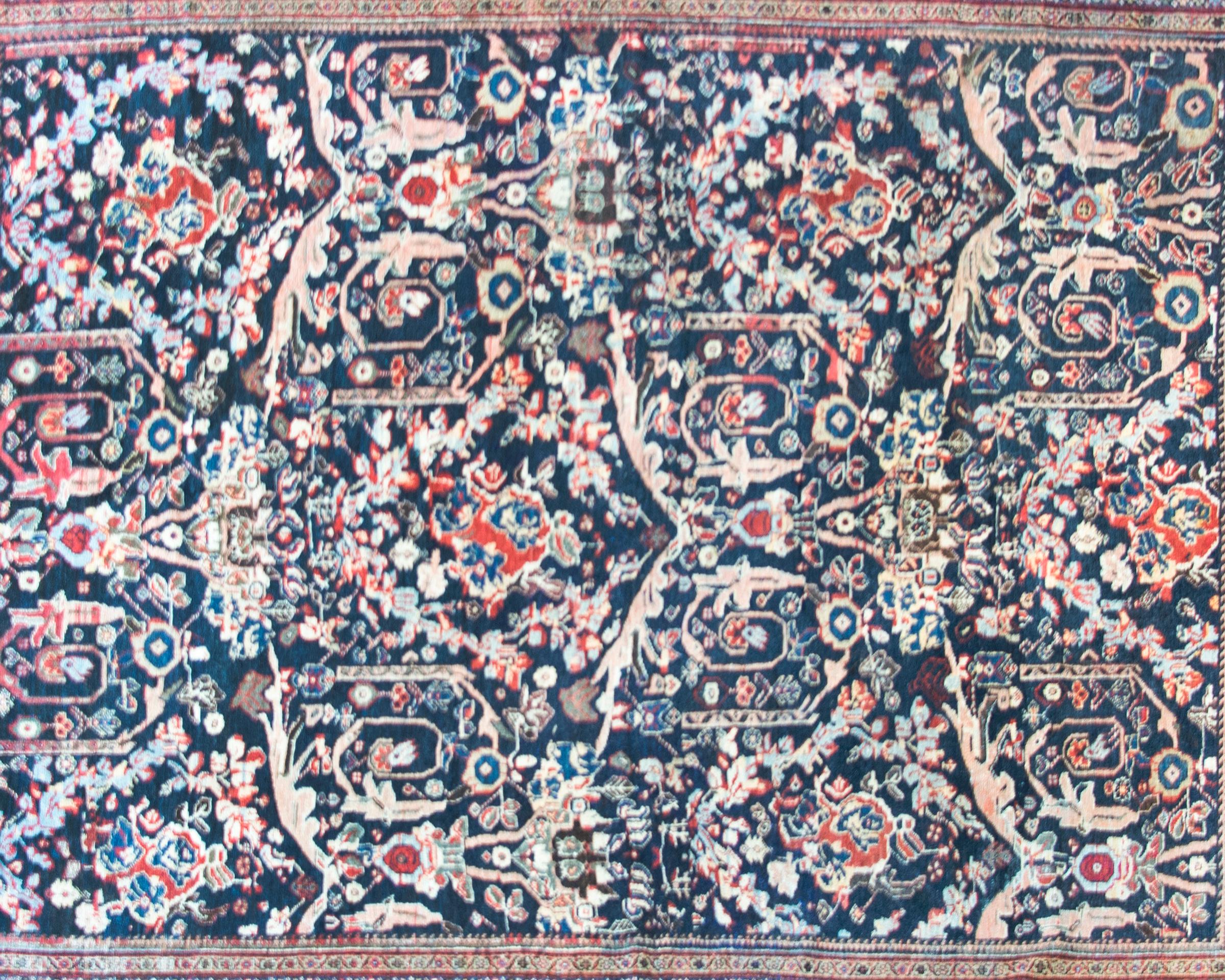 Sarouk Farahan Early 20th Century Persian Mahal Rug For Sale