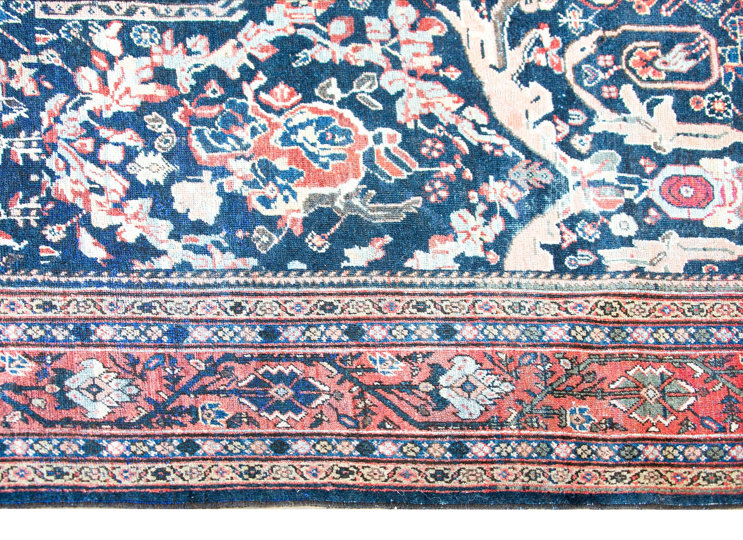 Hand-Knotted Early 20th Century Persian Mahal Rug For Sale