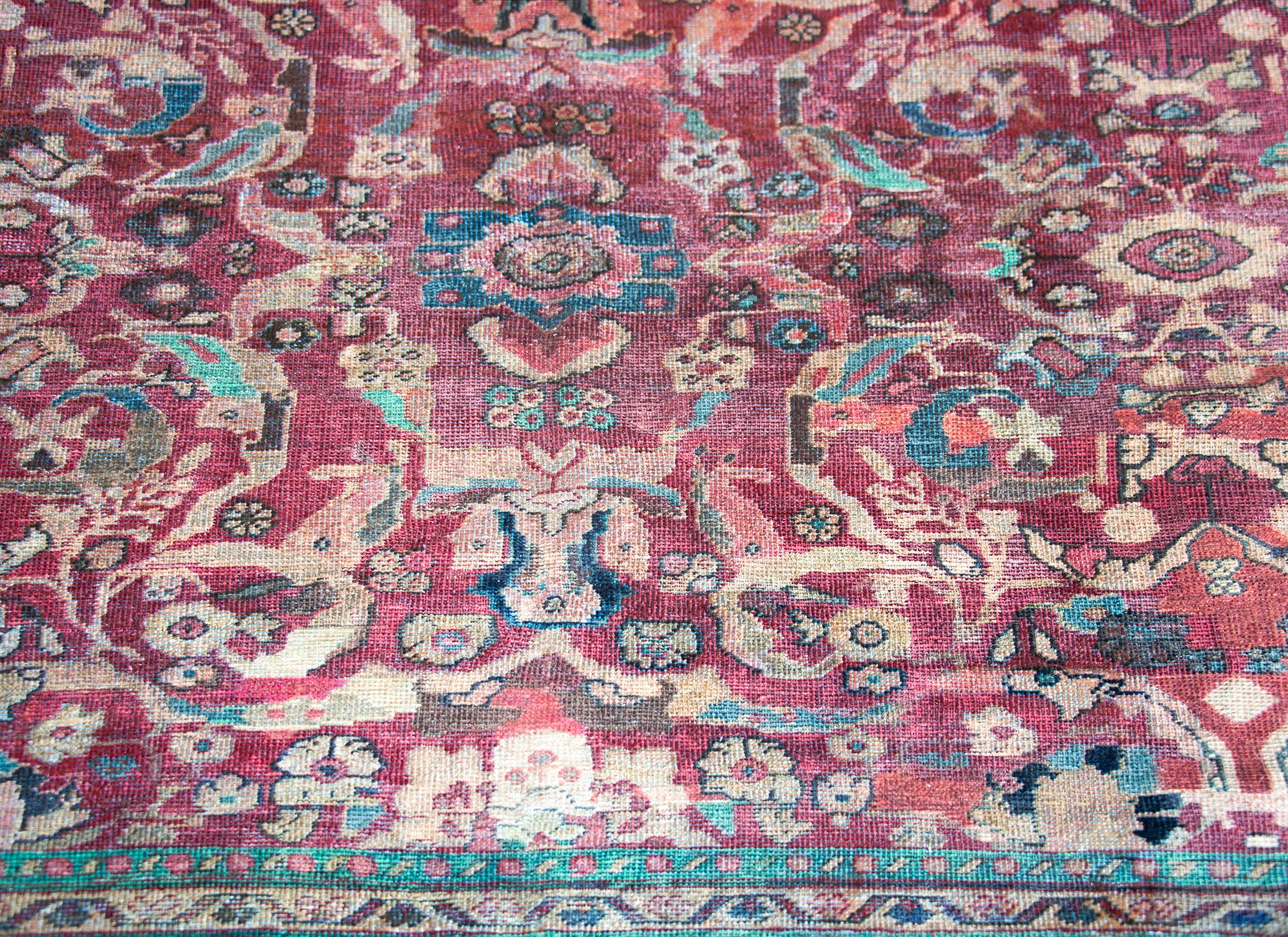 Early 20th Century Persian Mahal Rug In Good Condition For Sale In Chicago, IL