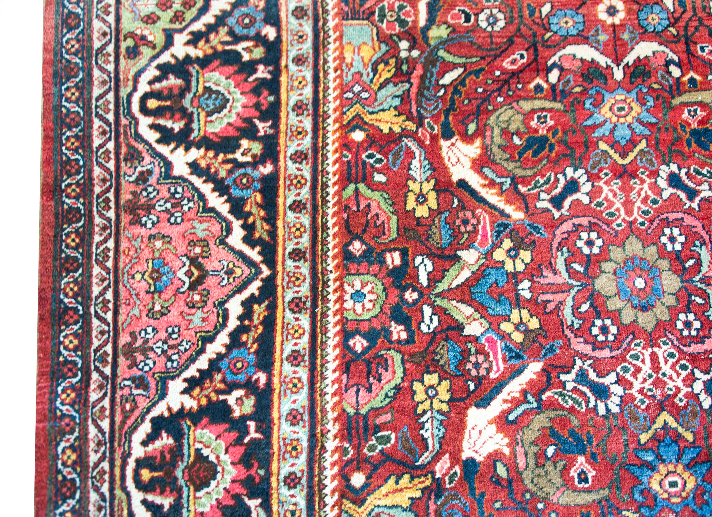 Wool Early 20th Century Persian Mahal Rug For Sale