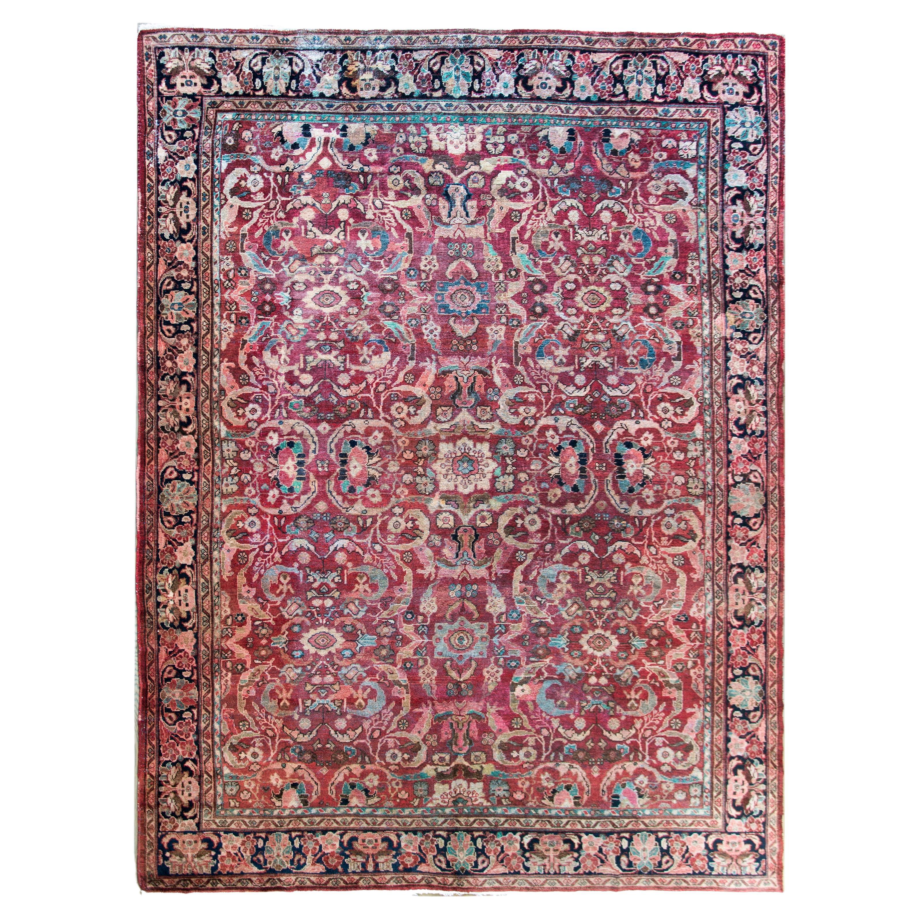 Early 20th Century Persian Mahal Rug For Sale