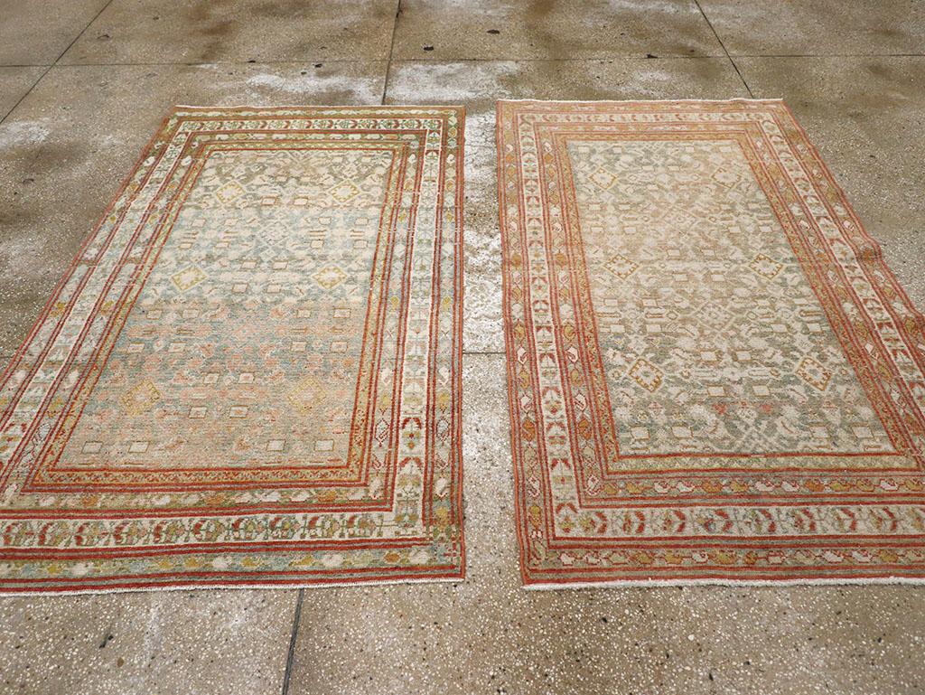 Pair Of Early 20th Century Persian Malayer Accent Rugs For Sale 7