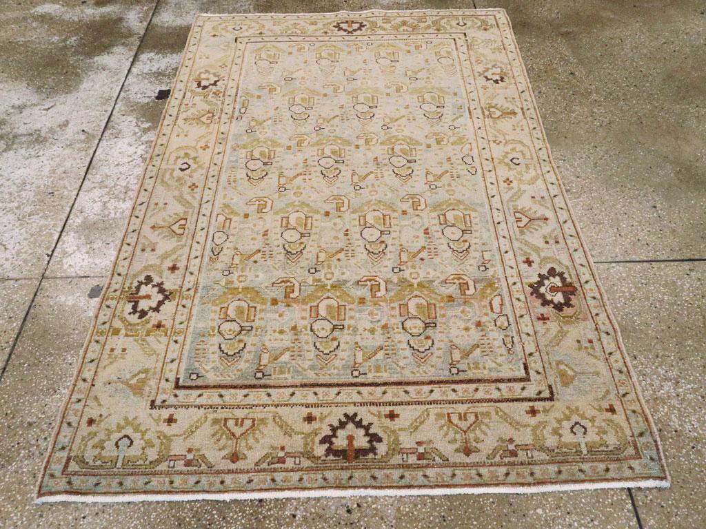 Antigua alfombra persa Malayer hecha a mano a principios del siglo XX.

Medidas: 4' 5