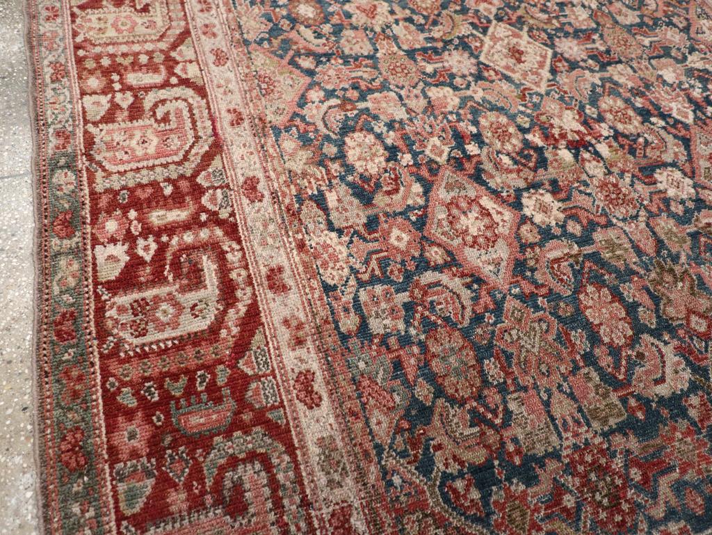 Hand-Knotted Early 20th Century Persian Malayer Accent Rug For Sale