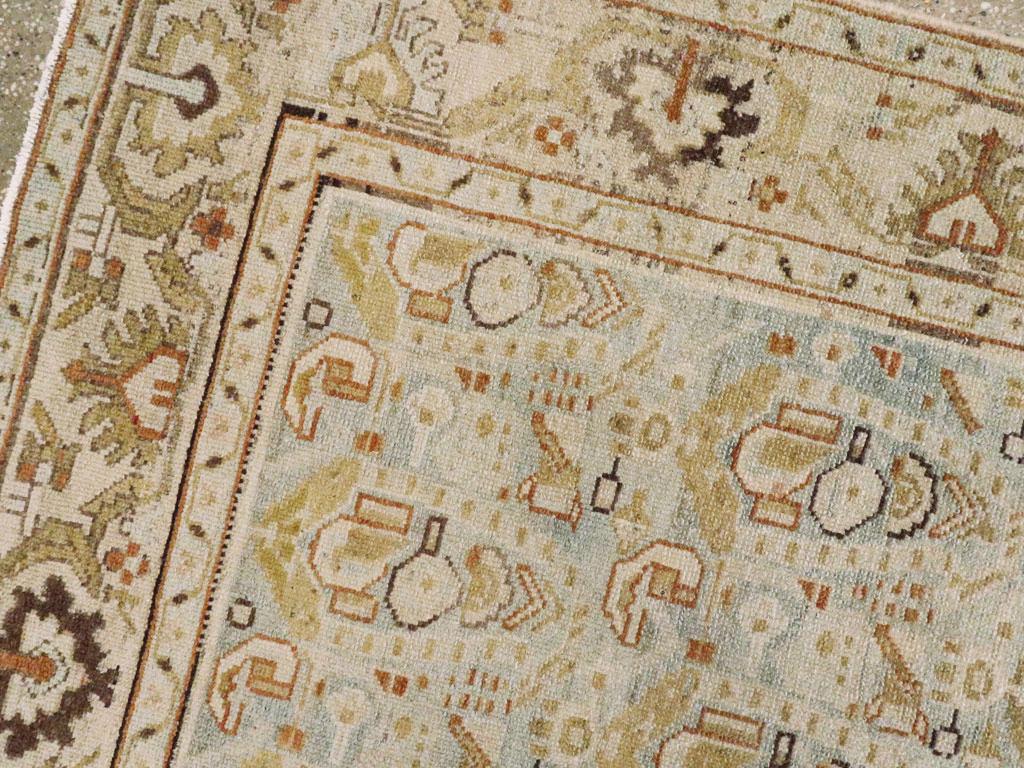 Alfombra de acento persa Malayer de principios del siglo XX Anudado a mano en venta