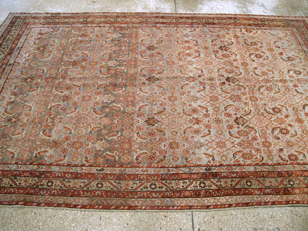 Wool Early 20th Century Persian Malayer Accent Rug For Sale