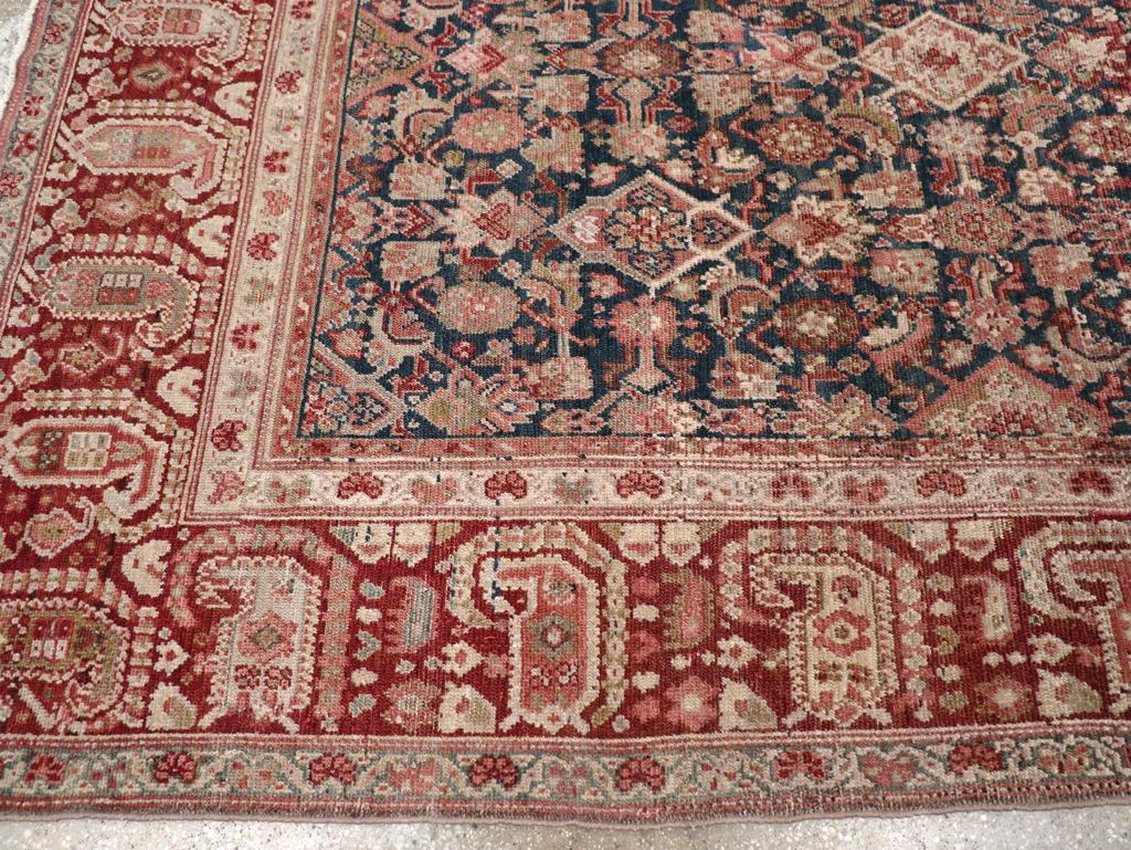 Wool Early 20th Century Persian Malayer Accent Rug For Sale