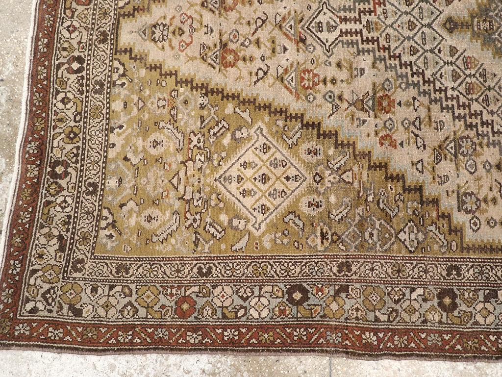 Wool Early 20th Century Persian Malayer Accent Rug For Sale