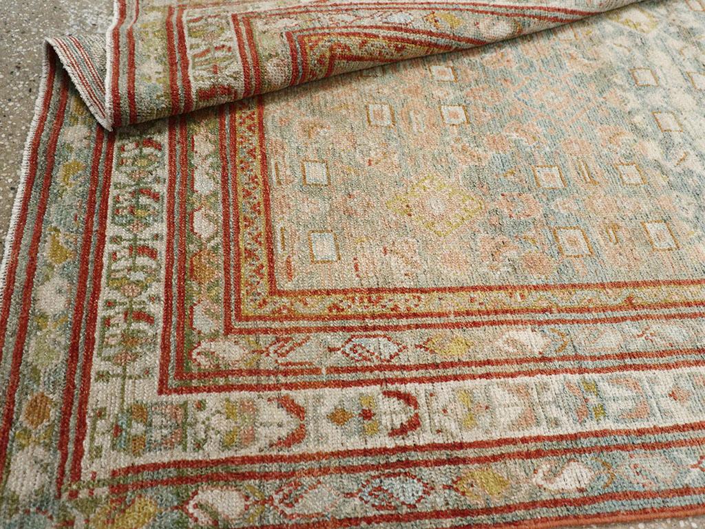 Pair Of Early 20th Century Persian Malayer Accent Rugs For Sale 1