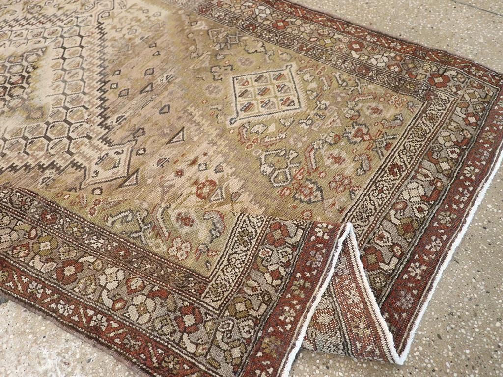 Early 20th Century Persian Malayer Accent Rug For Sale 1