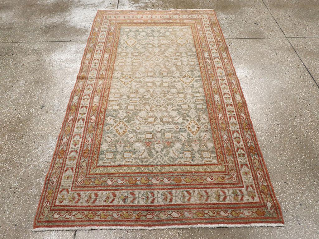 Pair Of Early 20th Century Persian Malayer Accent Rugs For Sale 2